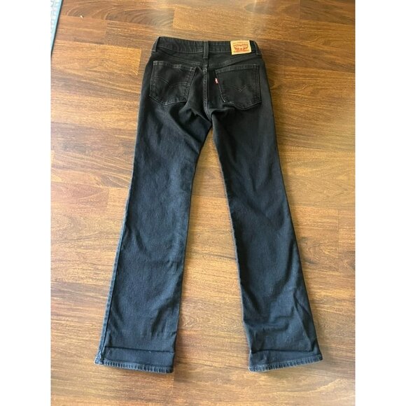 Levi’s Superlow Bootcut Jeans 26 Black Y2K Low Rise Stretch Denim Classic Fit - Picture 5 of 6